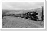 Vor dem Leersandzug wurden noch 800 To Kohle mitgegeben, hier vor Steudten April 90